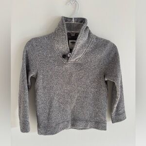 Old Navy Boys Heather Gray Shawl Collar Pullover Sweater Size 6/7